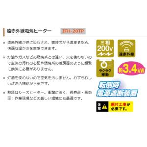 ナカトミ 遠赤外線電気ヒーター2灯式 三相20...の詳細画像1