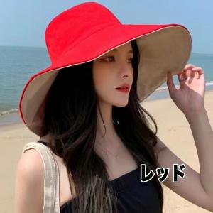 レディース 漁師帽子 両面使え UVカット お...の詳細画像4