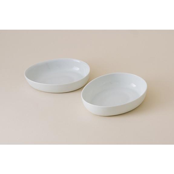 とりざらエッグペアセット - 白磁中皿 波佐見焼の窯元がルーツ - 英一郎製磁