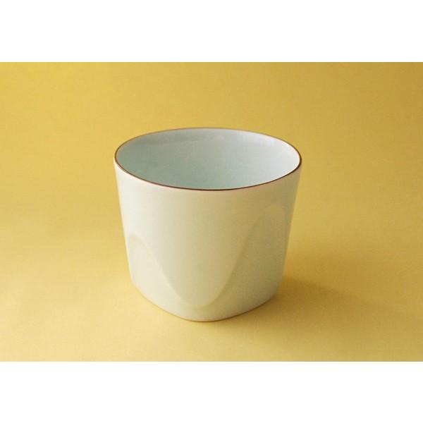 焼酎グラス、蕎麦猪口 - フリーグラス角・波／アイボリー釉 - 波佐見焼の窯元がルーツ - 英一郎製...