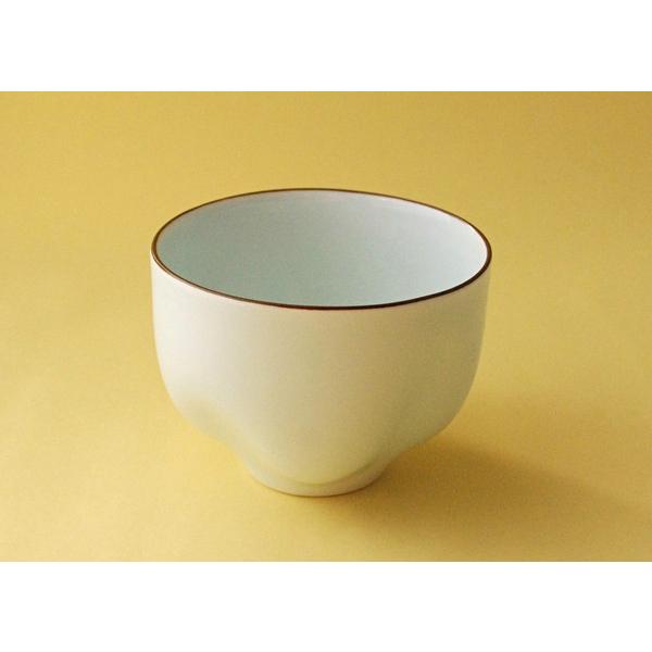 【英一郎製磁】フリーグラス丸・雲／アイボリー釉