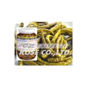 3CHEF&apos;S ピクルドグリーンチリ Preserved Whole Green Chili １ビン...