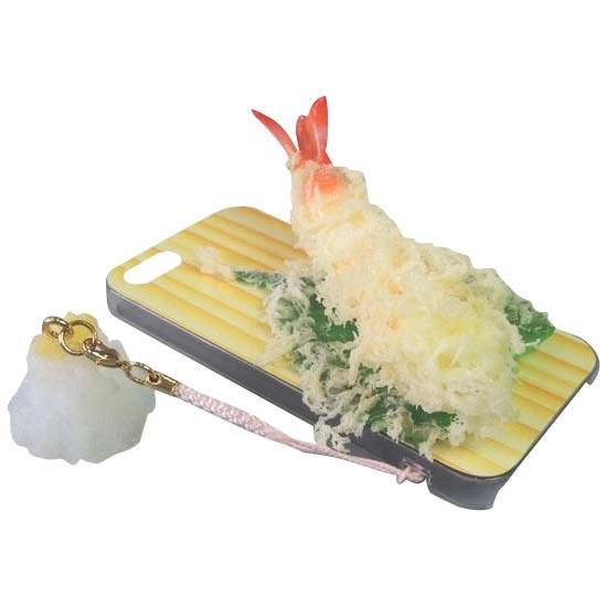日本職人が作る  食品サンプルiPhone5ケース　天ぷら　えび  ストラップ付き  IP-217