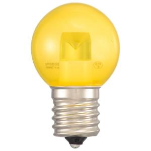 OHM LEDミニボール球装飾用 G30/E17/1.2W/52lm/クリア黄色 LDG1Y-H-E17 14C｜profit