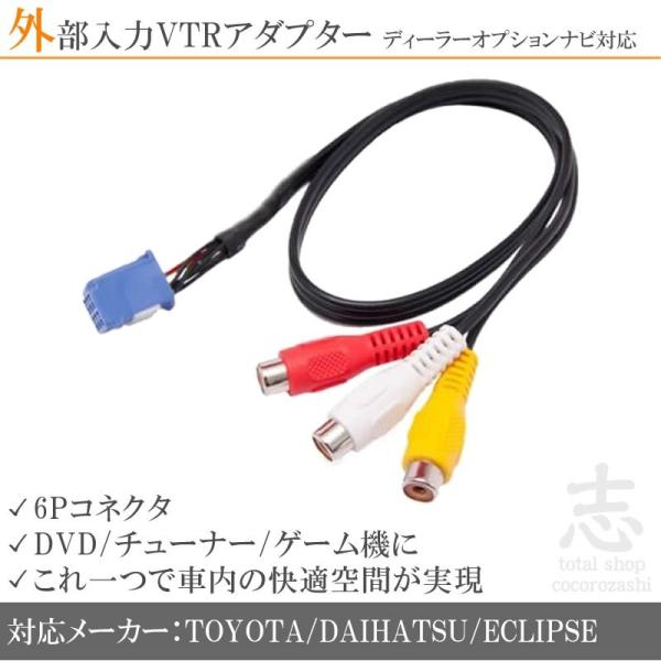 イクリプス ナビ用 VTRアダプタ/外部入力ケーブル DVDプレーヤー 地デジチューナー ビデオカメ...