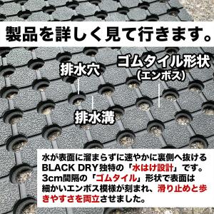防滑・水はけゴムマット BLACK DRY ブ...の詳細画像4