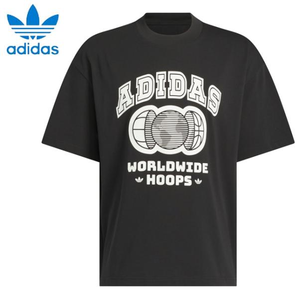 アディダス メンズ Tシャツ 黒 ブラック バスケ adidas オリジナルス Worldwide ...