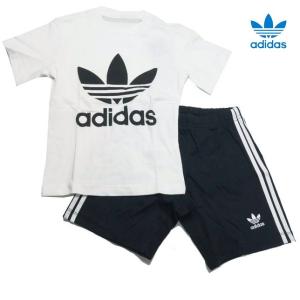 アディダス オリジナルス トレフォイル 半袖Tシャツ&ショーツ 上下セット ベビー キッズ adidas FUH57｜progres