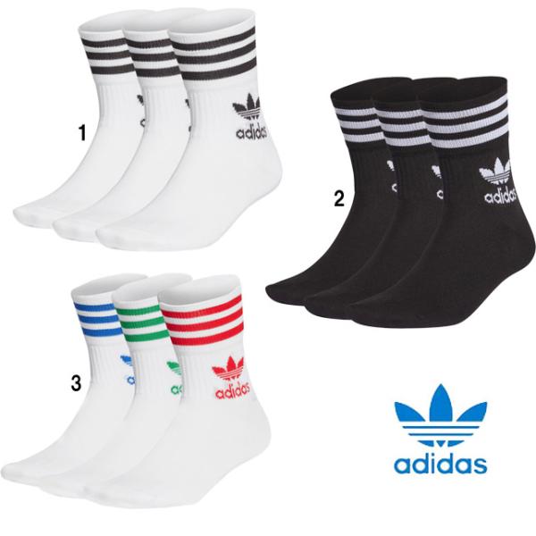 adidas アディダス オリジナルス 靴下 ミッドカット クルーソックス MID CUT CREW...