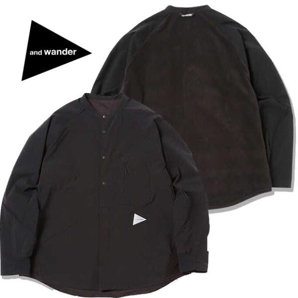 and wander アンドワンダー フリースベース バンドカラーシャツ 5743253027 スタ...