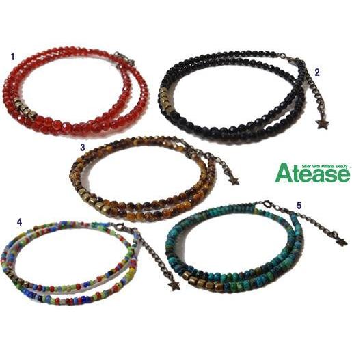 Atease アティース ビーズ ブレスレット CUT BEADS BRACELET