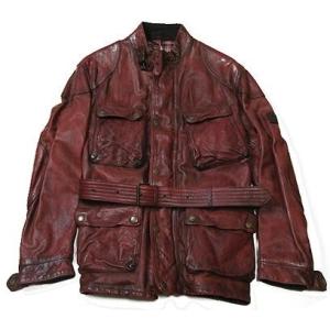 Belstaff ベルスタッフ  PANTHER JACKET パンサーレザージャケット アンティークレッド｜progres