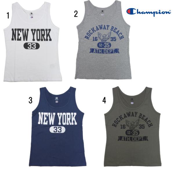 チャンピオン レディース プリント タンクトップ ノースリーブ Tシャツ CW9H303