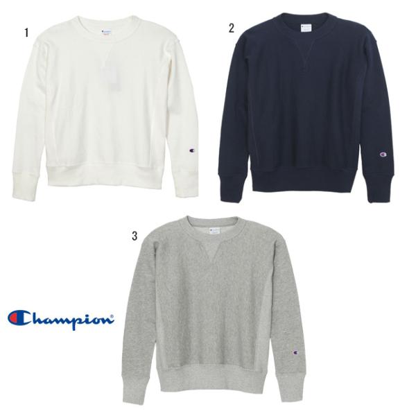 champion チャンピオン ウィメンズ リバースウィーブ クルーネック 無地 スウェットシャツ ...