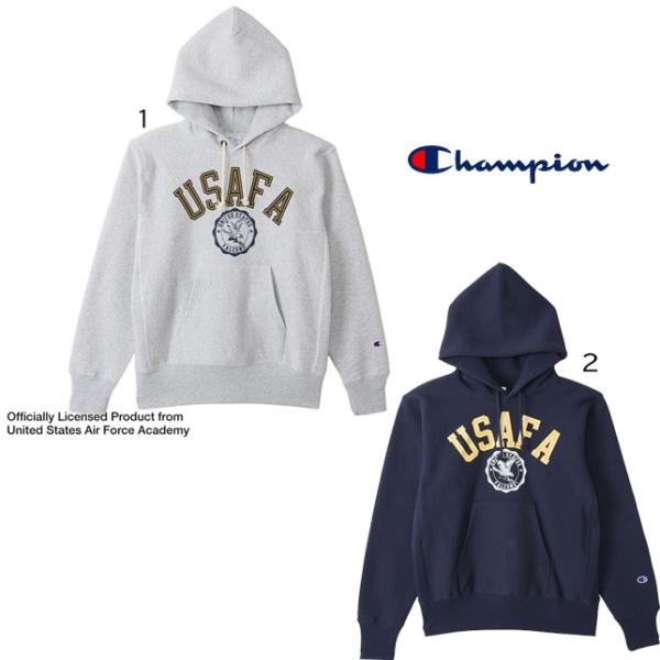 チャンピオン リバースウィーブ フーデッドスウェットシャツ C3-Y113 USAFA ロゴプリント...