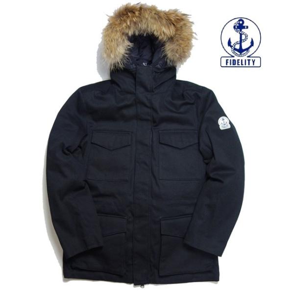 FIDELITY フィデリティ メンズ M-65タイプ ファー 3WAY ダウンジャケット VCS1...