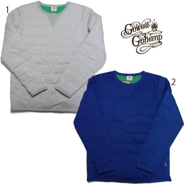 GOHEMP ゴーヘンプ ダウンジャージクルー プルオーバー ダウンスウェット トレーナー DOWN...