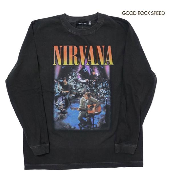 GOOD ROCK SPEED グッドロックスピード プリントTシャツ 長袖 ニルヴァーナ NIRV...