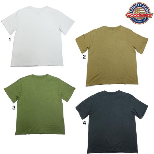 Goodwear グッドウェア クルーネック ポケットTシャツ レギュラーフィット 無地 ポケT ヘ...