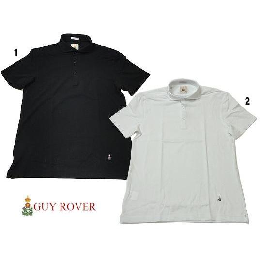 GUY ROVER ギローバー 鹿の子 ワイドカラー ポロシャツ　