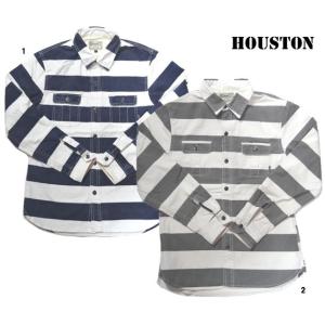 HOUSTON ヒューストン ボーダーシャツ 40060 PRISONER SHIRT プリゾナーシ...