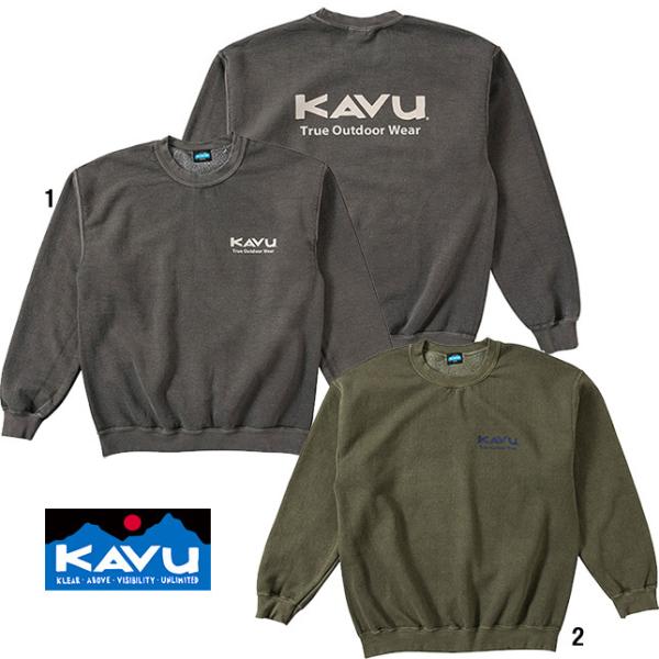 KAVU カブー メンズ トゥルーアウトドアウェアスウェット TOW プリントスウェット クルーネッ...
