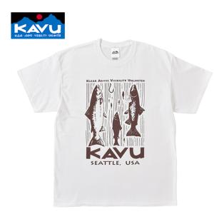 KAVU カブー メンズ サーモン ショートスリーブTシャツ プリント Tシャツ｜progres