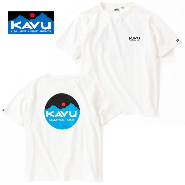 KAVU カブー メンズ マウンテンロゴTシャツ プリントTシャツ バックプリント