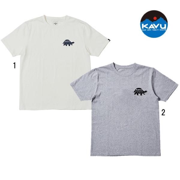 KAVU カブー メンズ タートル 亀 プリント Tシャツ TEE