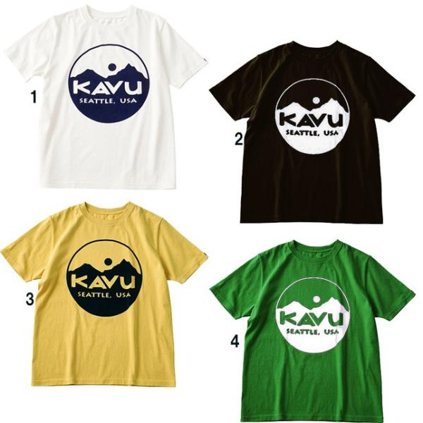 KAVU カブー メンズ サークルロゴTシャツ プリントTシャツ