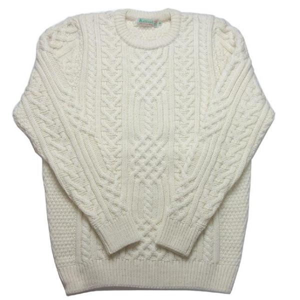 KILKEEL キルキール クルーネック セーター アランニット アランセーター ケーブルニット メ...