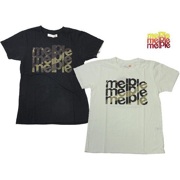 melple メイプル Tシャツ melple 3連 ロゴ プリント TEE 星 MP048