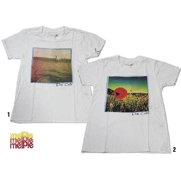melple メイプル ダニエル コスタ TEE プリント Tシャツ 2柄 サーフ フラワー