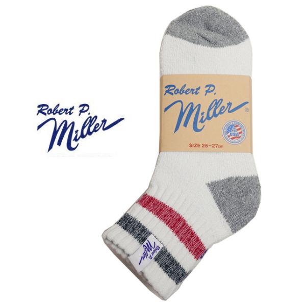 MILLER ミラー ショート スニーカー ソックス 綿混 ソックス 3P メンズ 靴下 ライン R...