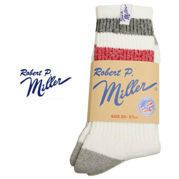 MILLER ミラー クルー スニーカー ソックス 綿混 ソックス 3P メンズ 靴下 ライン RO...