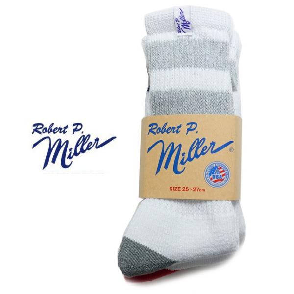MILLER ミラー クルー スニーカー ソックス 綿混 ソックス 3P メンズ 靴下 ライン RO...