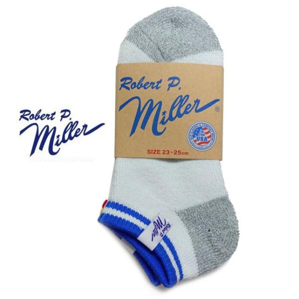 MILLER ミラー アンクル スニーカー ソックス 綿混 ソックス 3P レディース 靴下 ライン...