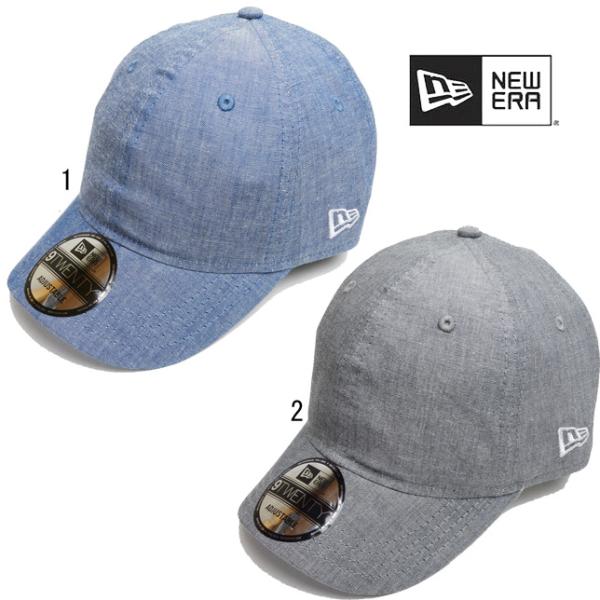 Newera ニューエラ 9TWENTY ショートバイザー レザーストラップ シャンブレー CAP
