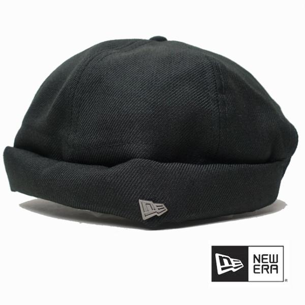 ニューエラ フィッシャーマンキャップ ブラック メタルピン newera つば無しCAP 浅め