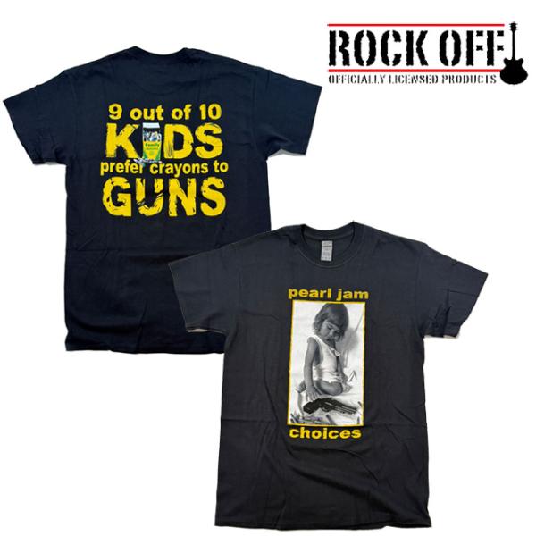 ロックオフ Tシャツ 半袖 パールジャム 黒 ROCK OFF Pearl Jam CHOICES ...