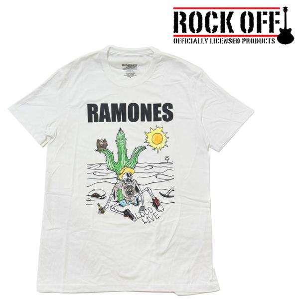 ロックオフ Tシャツ 半袖 ラモーンズ ロコライブ 白 ROCK OFF LOCO LIVE ホワイ...