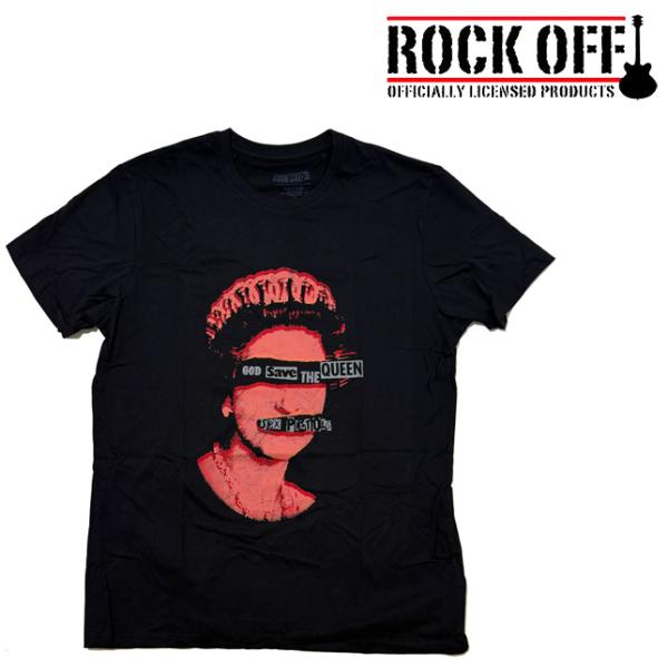 ロックオフ Tシャツ 半袖 セックス ピストルズ クィーン 黒 ROCK OFF THE SEX P...