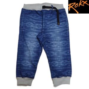 ROKX×roial ロックス×ロイアル リブデニムパンツ 柄物 RXMS7502 デニム クロップドパンツ 7分丈パンツ メンズ｜progres