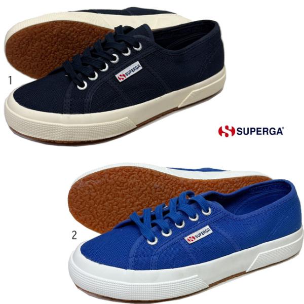 スペルガ スニーカー メンズ レディース ネイビー ブルー キャンバススニーカー SUPERGA 2...