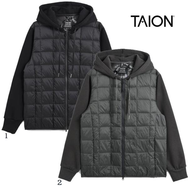 タイオン ダウン メンズ レディース 体温 ベーシック Wジップ スウェットスリーブ ダウンパーカー...