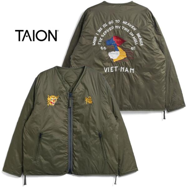 タイオン ダウン メンズ レディース 体温 ジャパンスペシャル リバーシブル ベトジャン ダウンジャ...