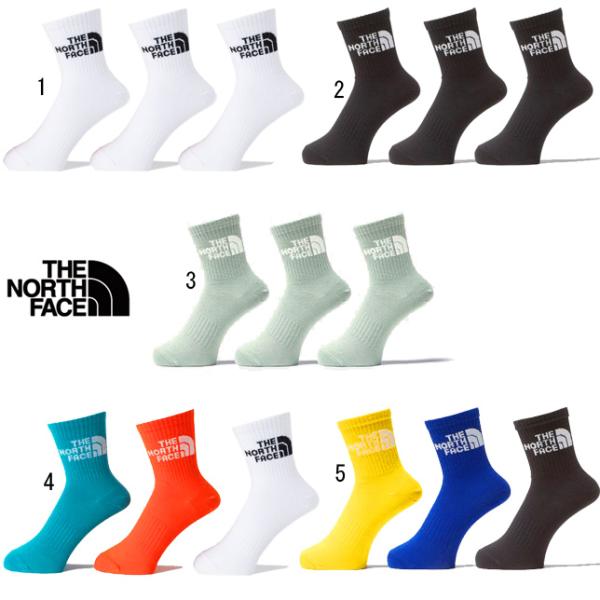 ザ・ノース・フェイス TNF ジャカード ロゴ 3P クルー ユニセックス NN82411 ソックス...