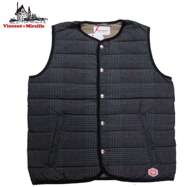 ヴァンソン エ ミレイユ VINCENT ET MIREILLE ステッチレス ダウンベスト インナ...