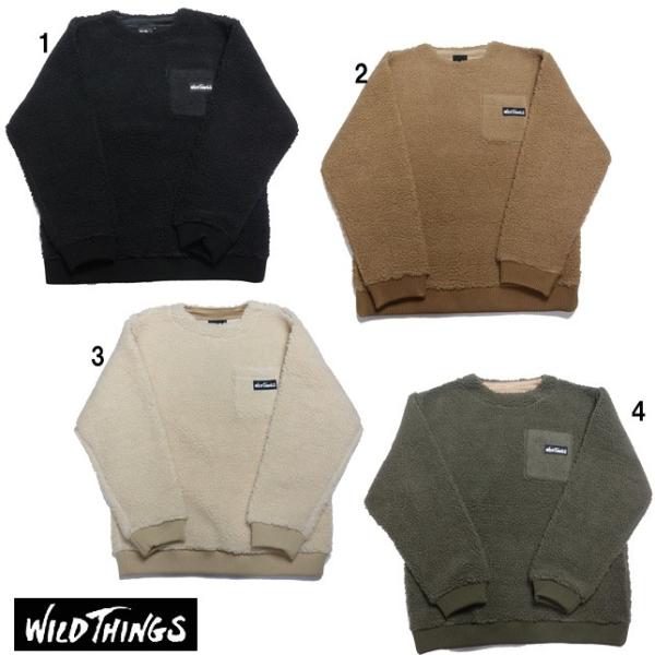 WILD THINGS ワイルドシングス ボア クルーネック FLUFFY BOA L/S CREW...