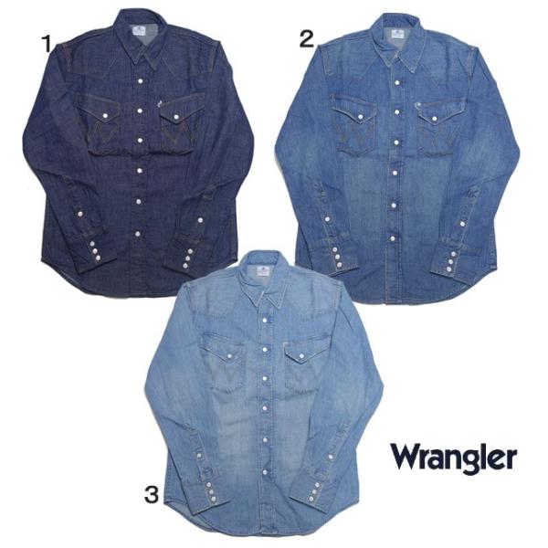 ラングラー ウエスタンシャツ デニム シャツ BLUE BELL  Wrangler 27MW メン...